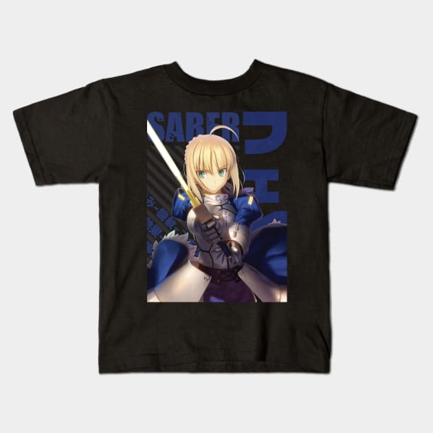 Fate - Saber #07 Kids T-Shirt by Recup-Tout